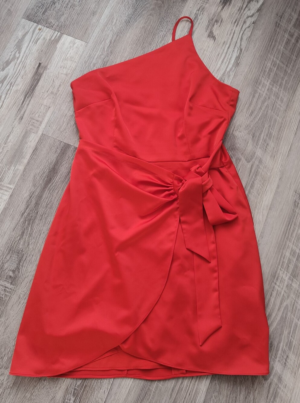 One-Shoulder Waist Wrap Dress